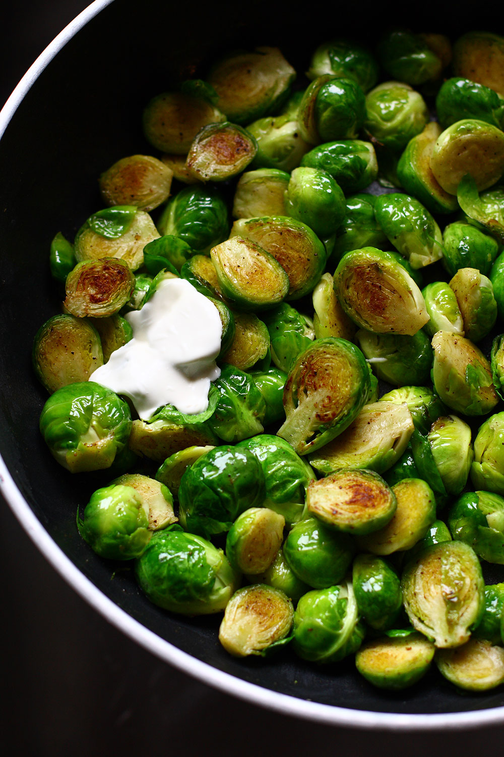 Skillet-Braised Brussels Sprouts Recipe