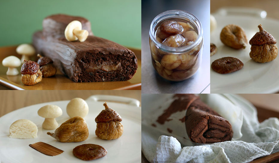 Chocolate and Chestnut Buche de Noel