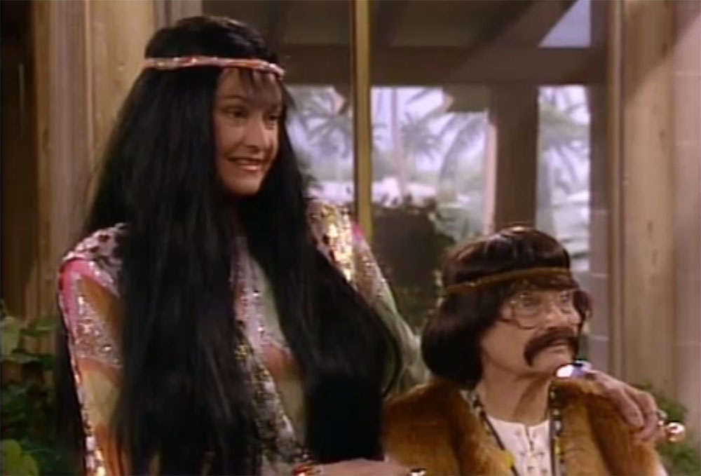 Sophia and Dorothy as Cher and Bono