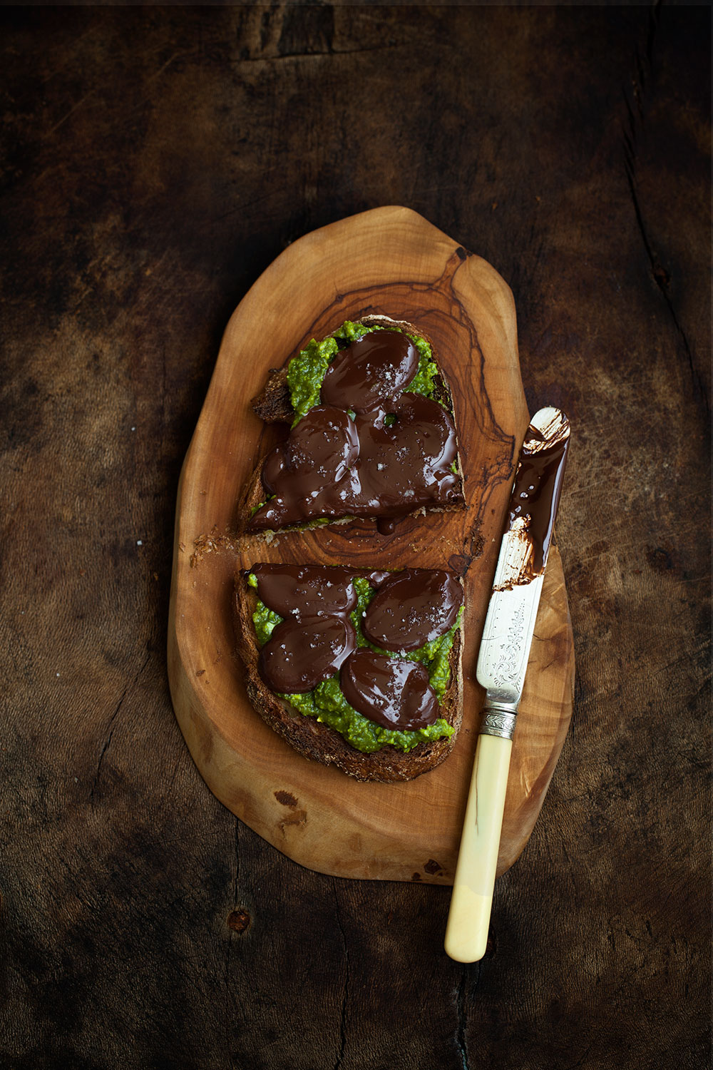 Pistachio Cream, Bittersweet Chocolate & Fleur de Sel Tartine 3