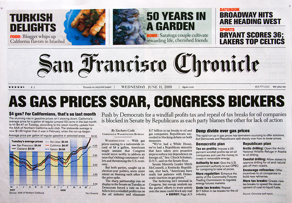 San Francisco Chronicle Cover 1